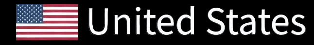 Logo with American flag and 'United States' text on a black background