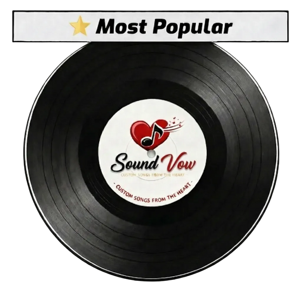 Vinyl record with a label on a transparent background